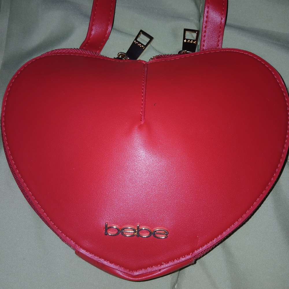bebe Red Heart Crossbody Bag